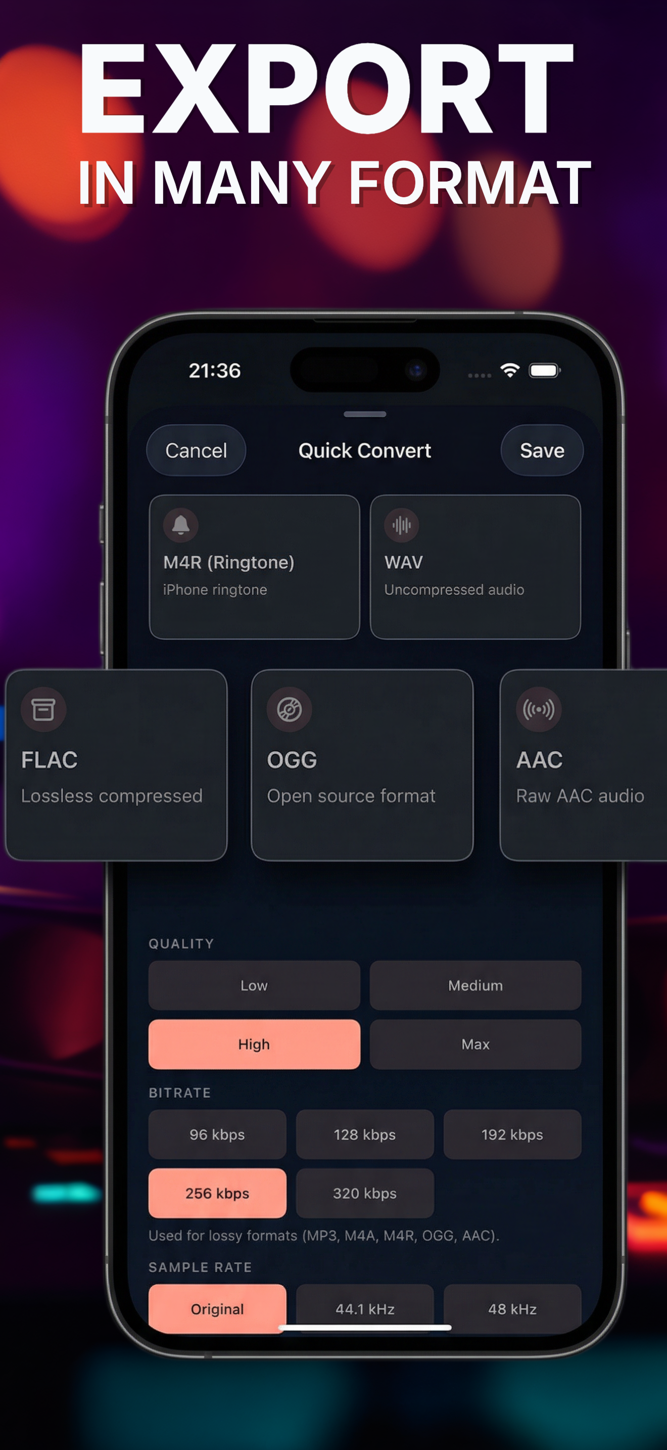 Clipex — Export In Any Format