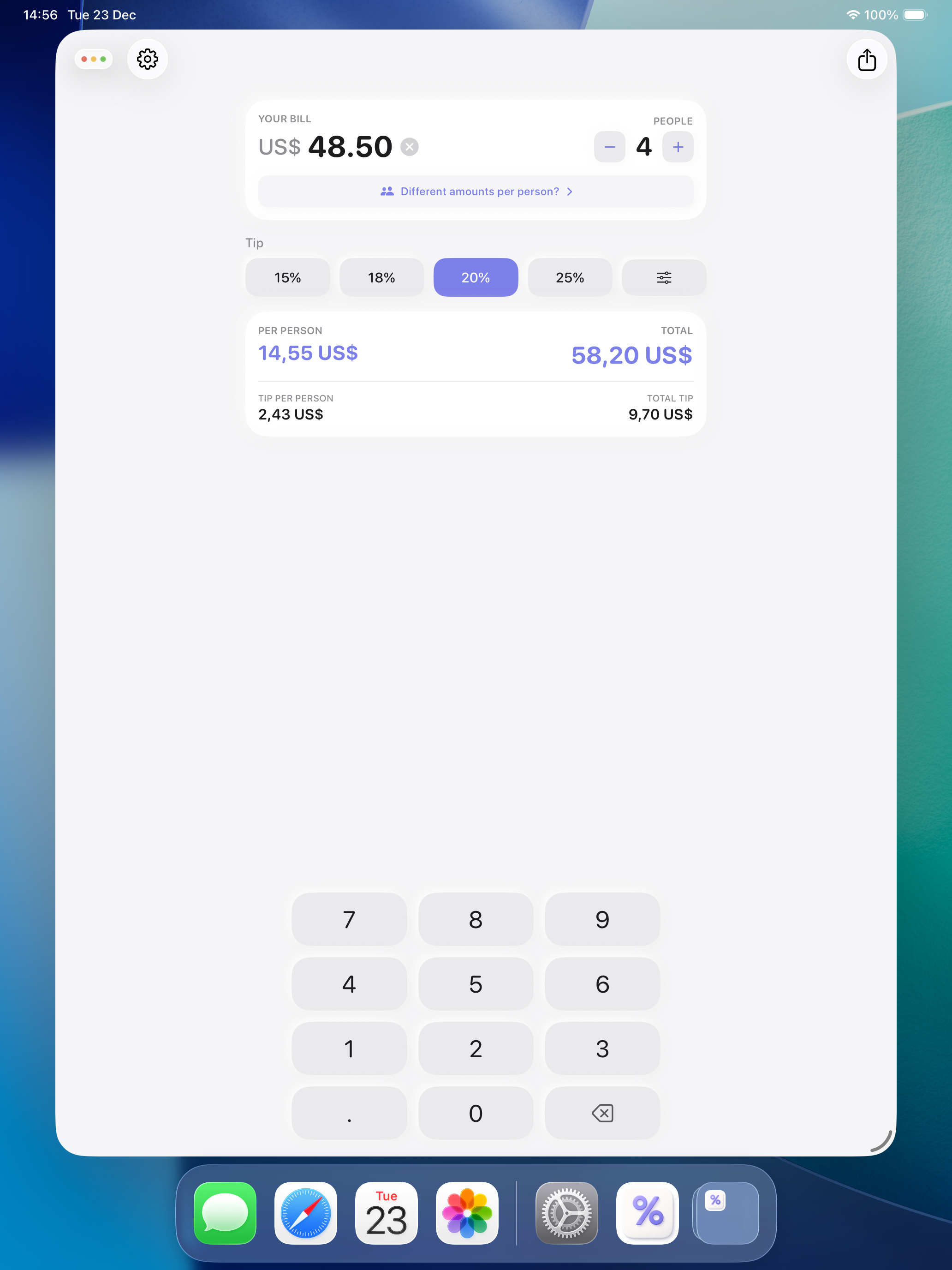Tiply iPad screenshot 1